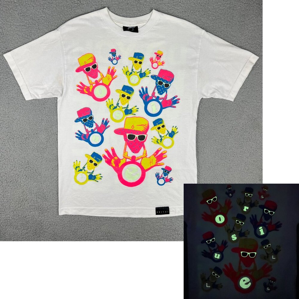 Orisue Shirt Mens Medium M White Flavor Flav Public Enemy Rap Vintage Y2K Tee 1